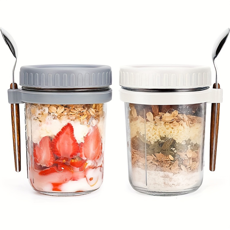 Baby Food Jars Glass - 1 قطعة/2 قطعة كوب الشوفان الزجاجي،