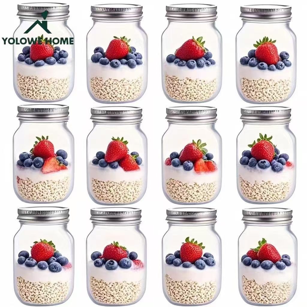 Baby Food Jars Glass - 6 قطع، 12 قطعة، 500 مل/16