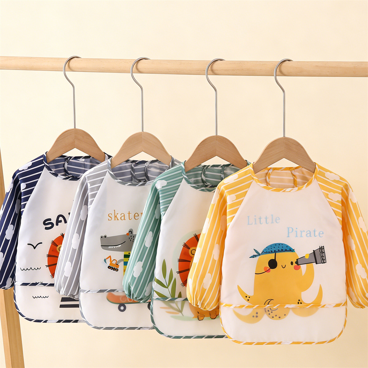 Baby Food Apron - قطعتان من مرايل الأطفال المقاومة للماء