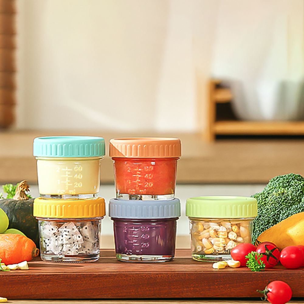 Baby Food Jars Glass - 6 قطعة جرة ميسون الزجاج جرة