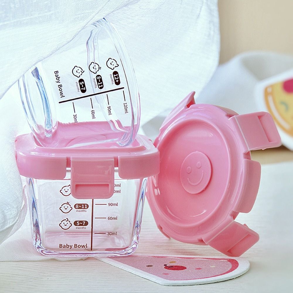 Baby Food Jars Glass - صندوق تخزين طعام زجاجي للأطفال ،