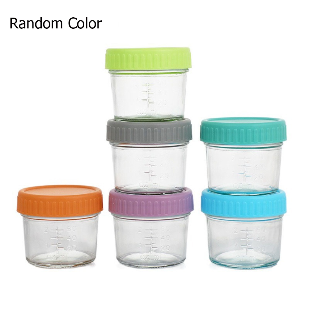 Baby Food Jars Glass - 6 قطعة برطمان طعام للأطفال زجاجي