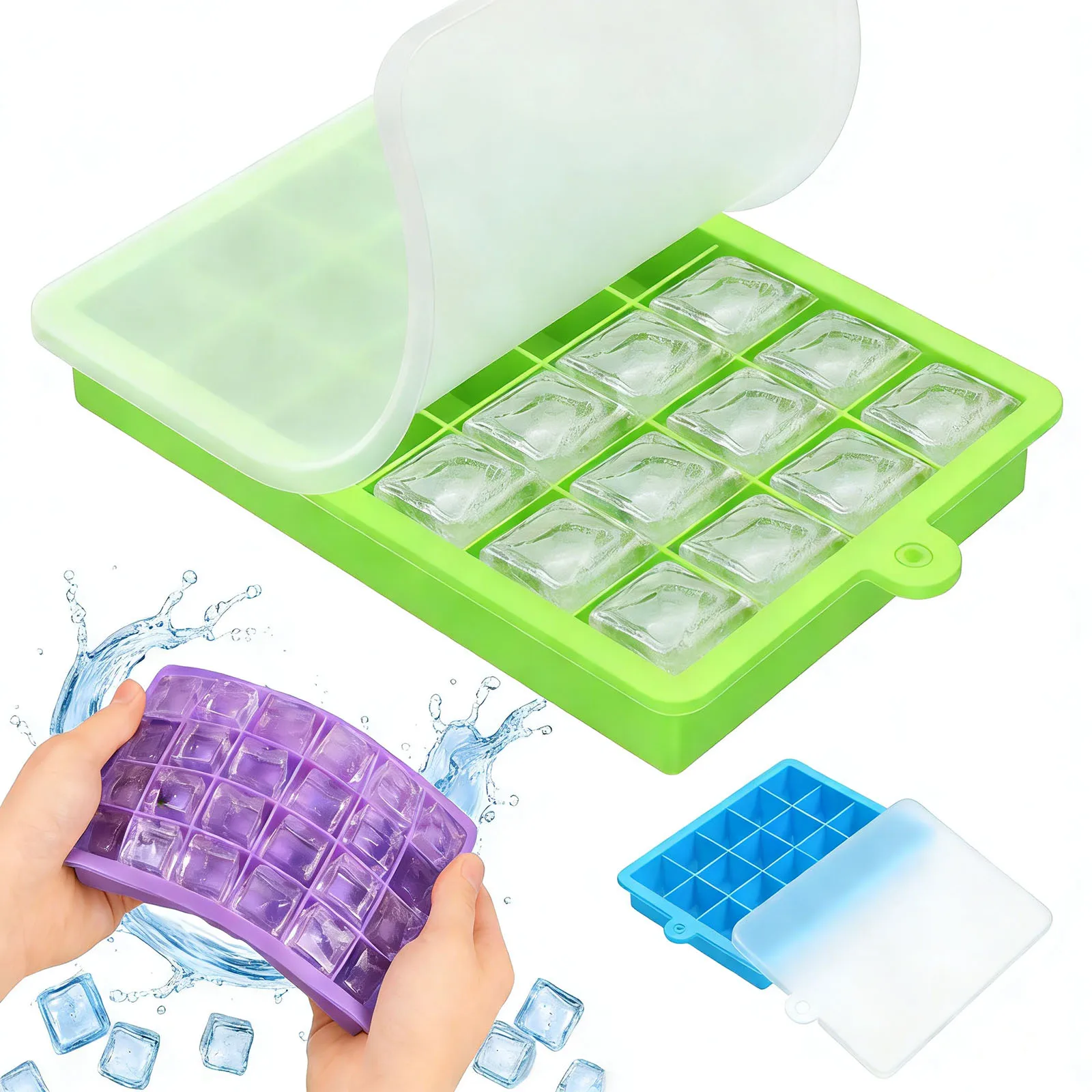 Baby Food Freezer Tray - قالب سيليكون لصنع مكعبات الثلج سهل