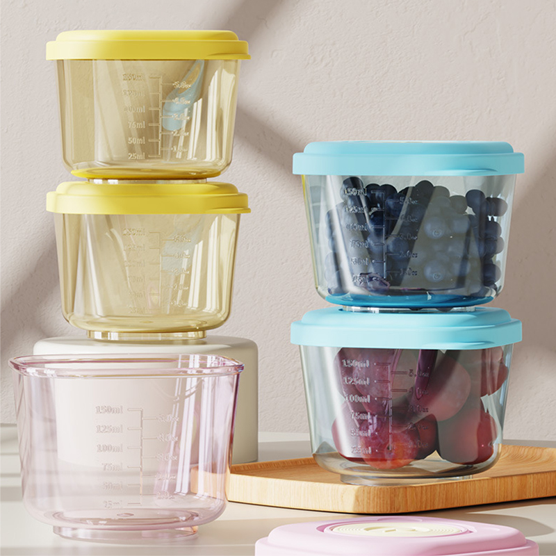 Baby Food Jars Glass - 6 قطع من حاويات تخزين أغذية