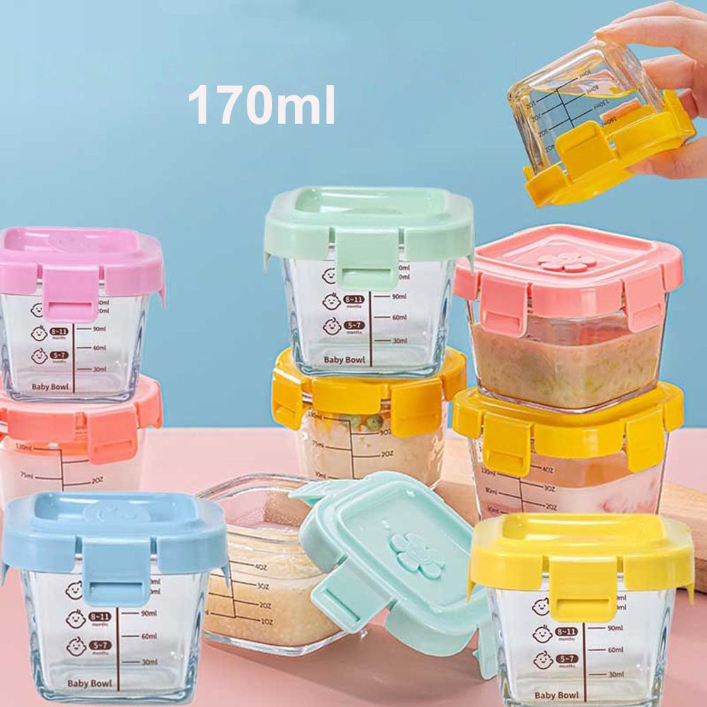 Baby Food Jars Glass - صندوق زجاجي لتخزين الطعام للأطفال الصغار