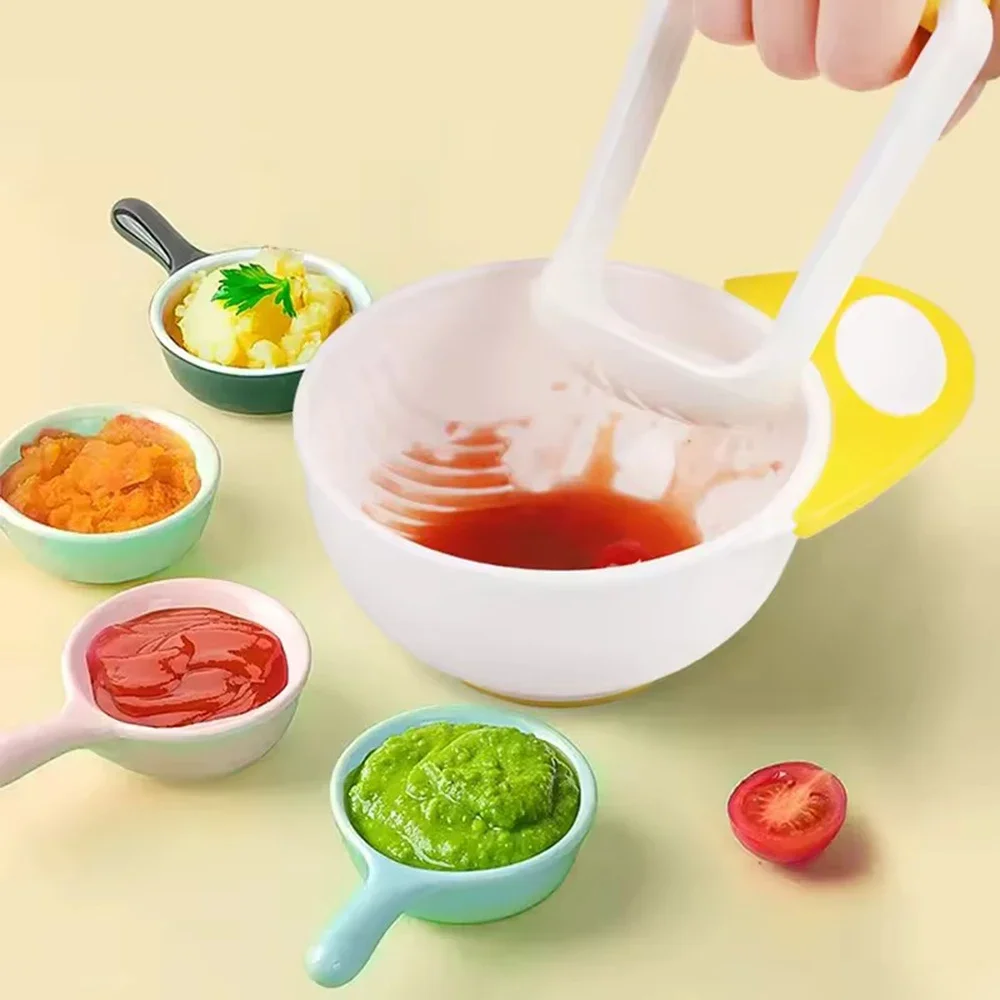 Baby Food Masher - وعاء هراسة الهريس وتقديم مكون من