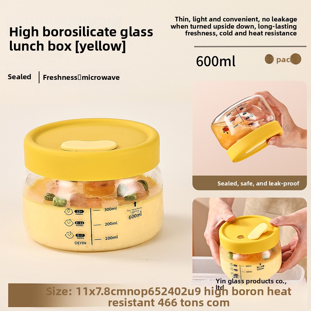 Baby Food Jars Glass - حاوية تخزين المواد الغذائية الزجاجية محكم