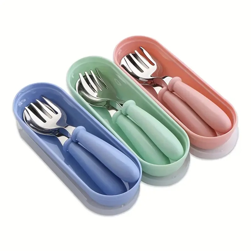 Weaning Spoon Set - مجموعة من 2 أدوات مائدة للأطفال