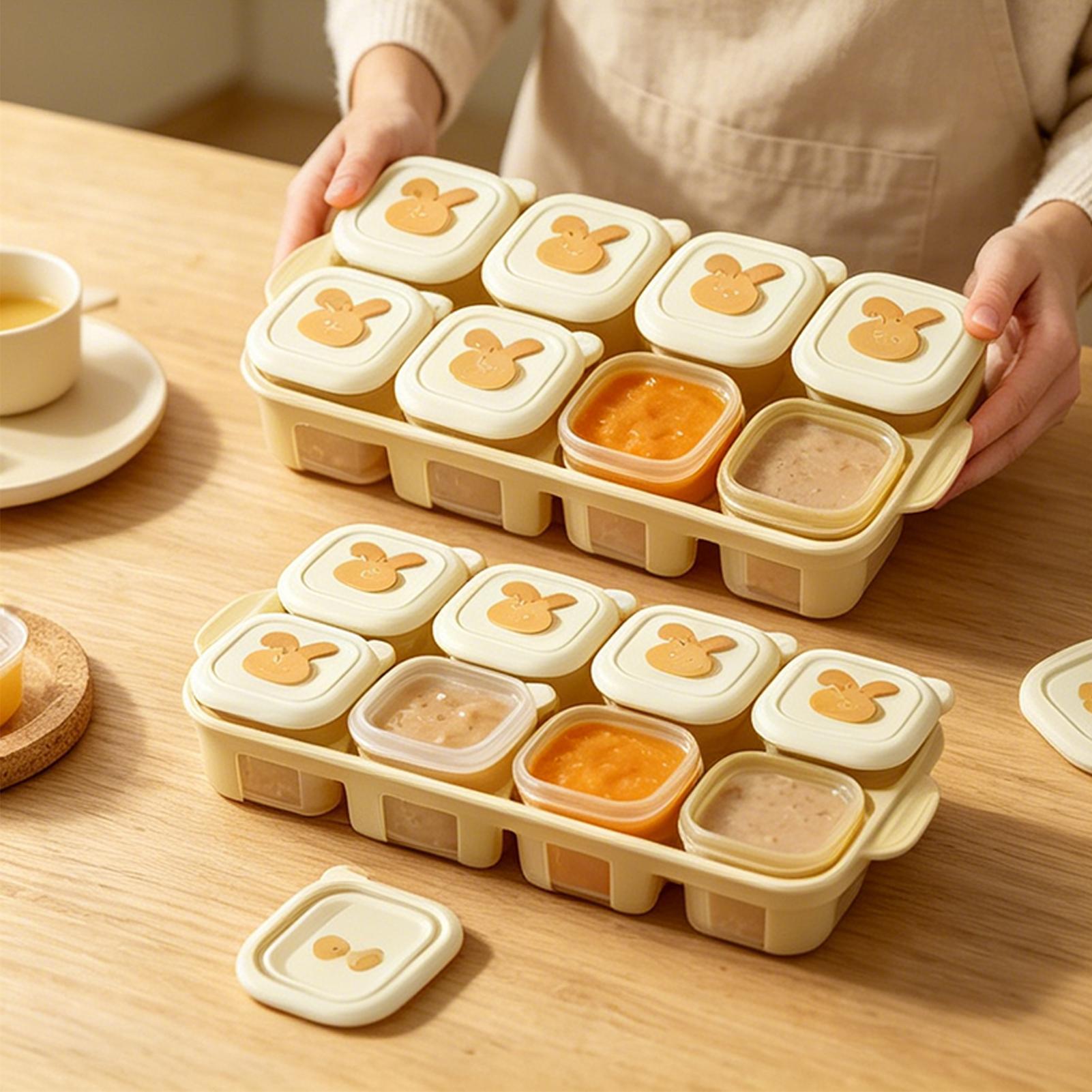 صينية تجميد الطعام مع غطاء، حا - مراجعة Baby Food Freezer Tray وسعره
