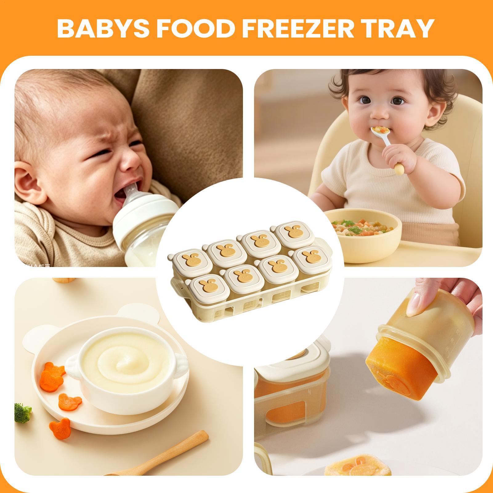 صينية تجميد الطعام مع غطاء، حا - مراجعة Baby Food Freezer Tray وسعره