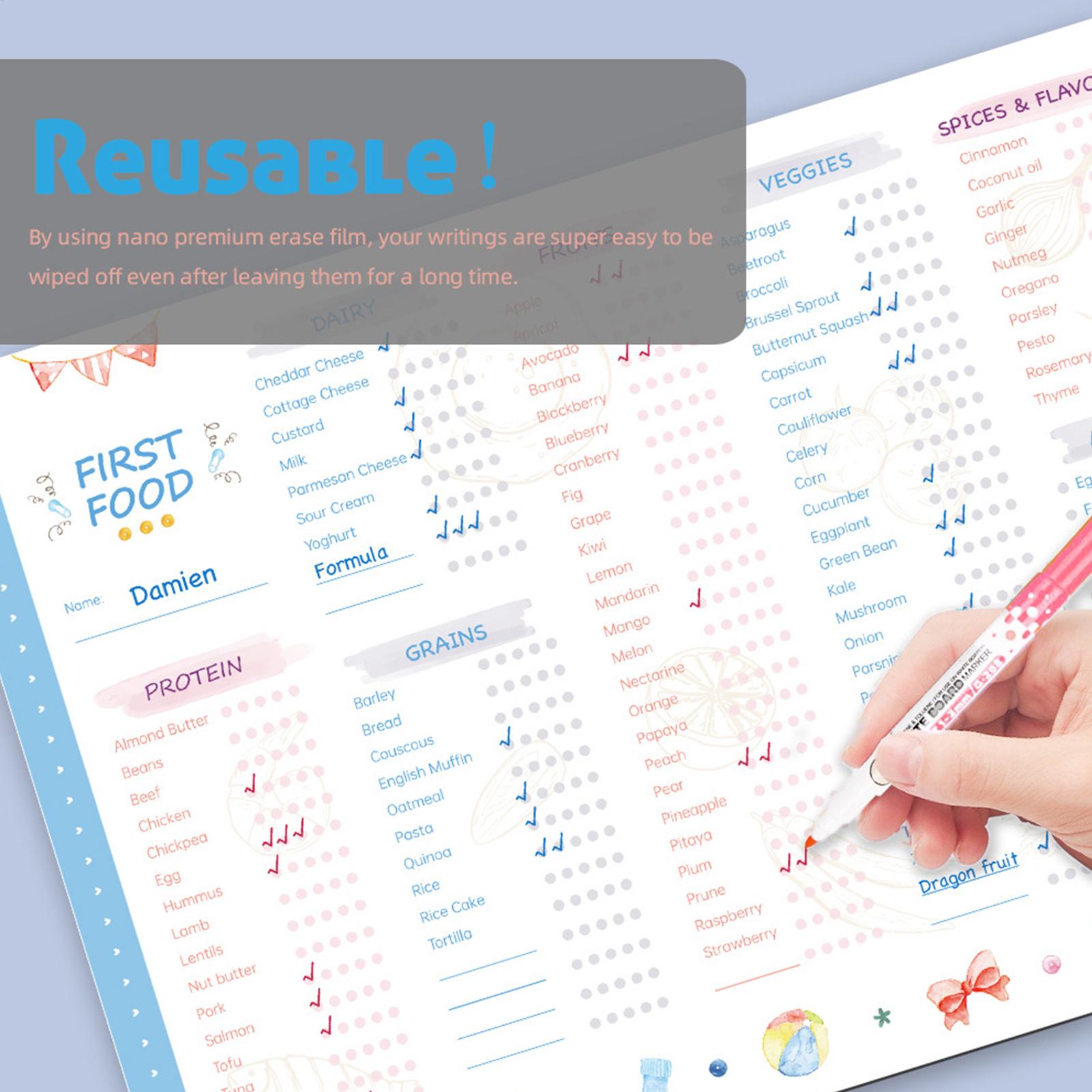 قائمة مغناطيسية لتتبع طعام الأ - مراجعة Baby Food Checklist وسعره