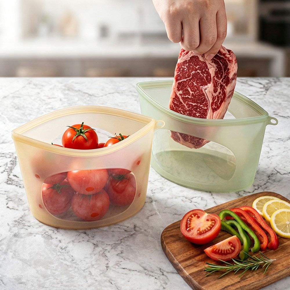 أكياس سيليكون لحفظ الطعام، مقا - مراجعة Food Pouch Reusable وسعره