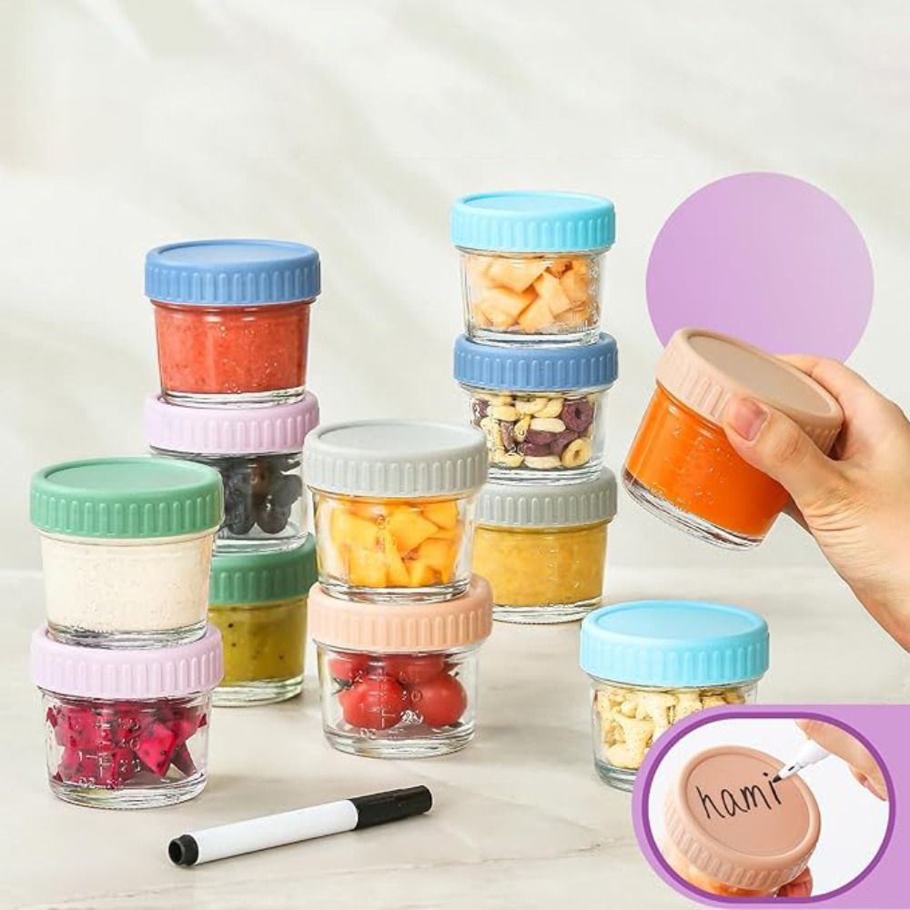 6 قطعة جرة ميسون الزجاج جرة أغ - مراجعة Baby Food Jars Glass وسعره