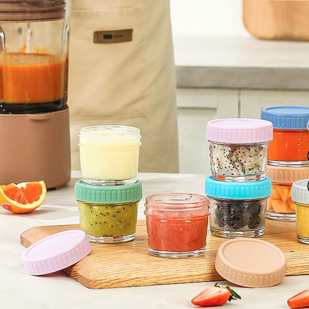 6 قطعة برطمان طعام للأطفال زجا - مراجعة Baby Food Jars Glass وسعره