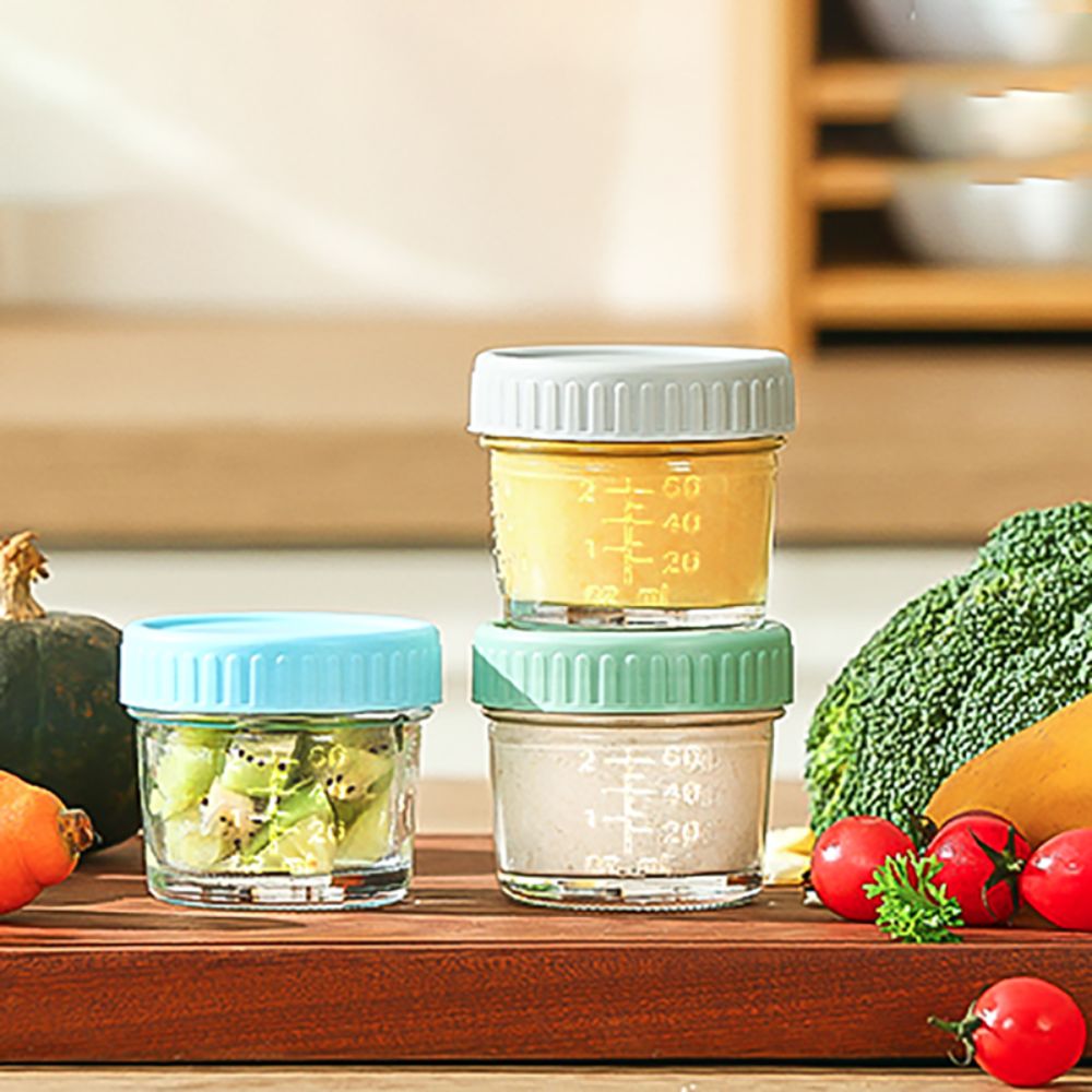 6 قطعة برطمان طعام للأطفال زجا - مراجعة Baby Food Jars Glass وسعره