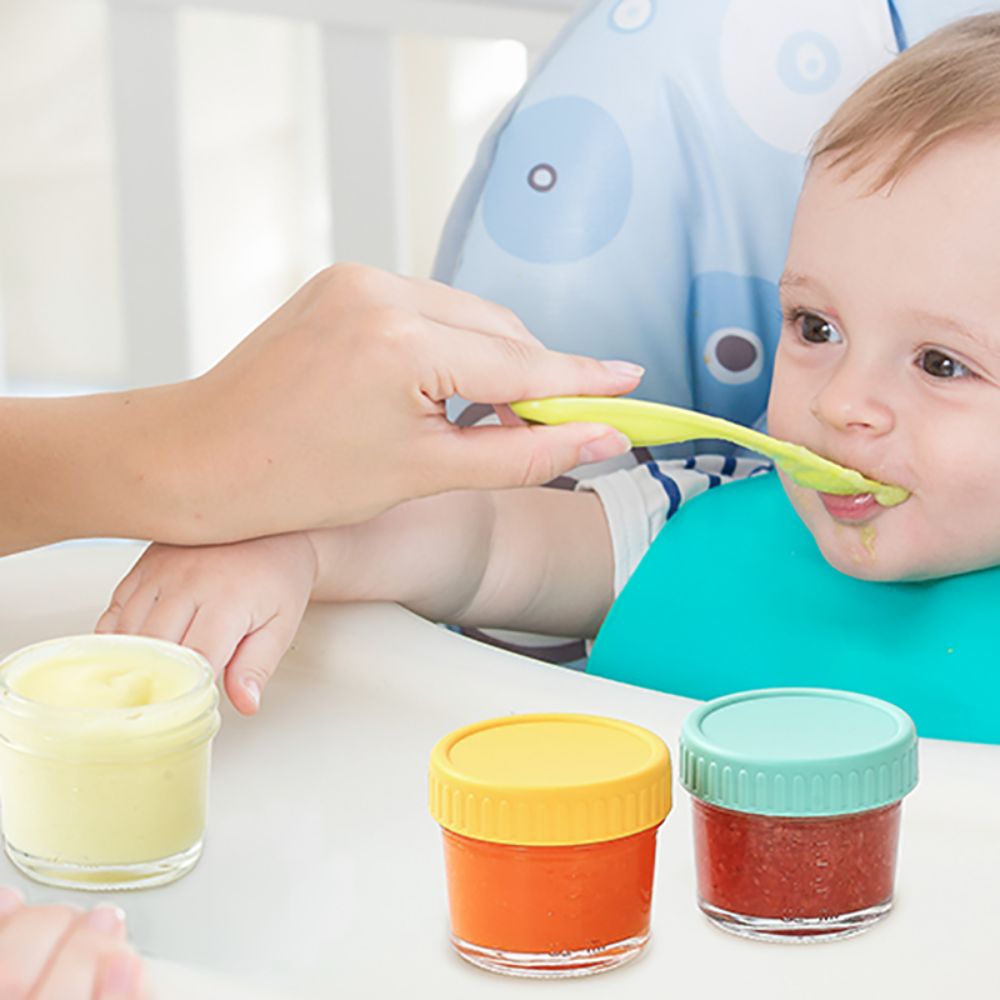 6 قطعة برطمان طعام للأطفال زجا - مراجعة Baby Food Jars Glass وسعره
