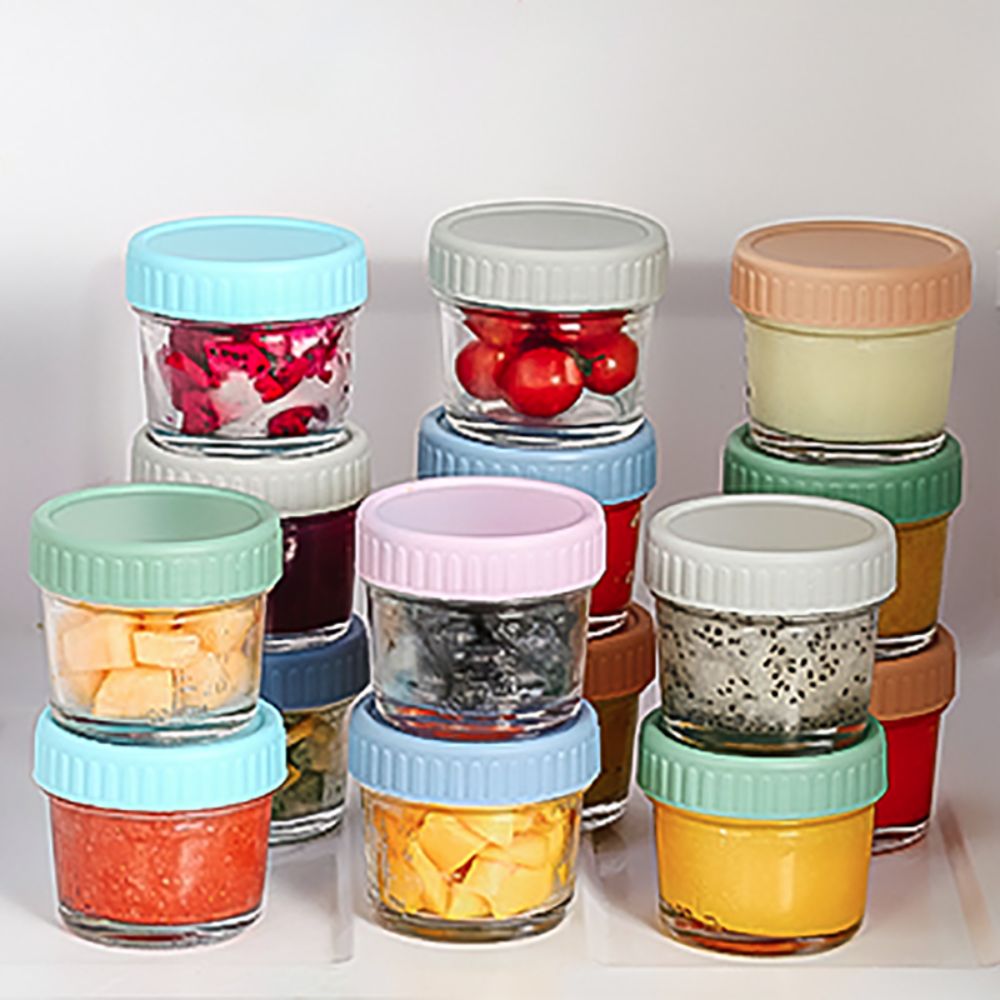 6 قطع من أوعية زجاجية لطعام ال - مراجعة Baby Food Jars Glass وسعره
