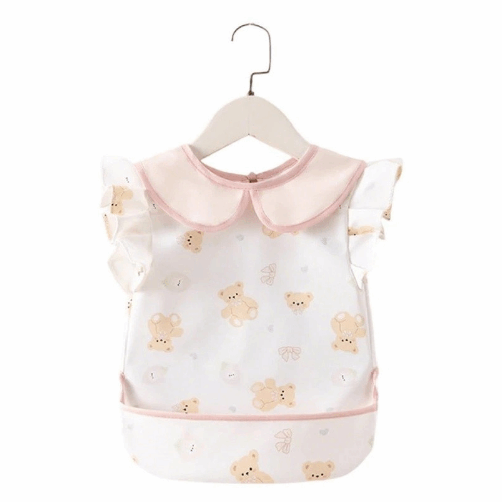 مريلة أطفال بدون أكمام مقاومة  - مراجعة Baby Food Apron وسعره