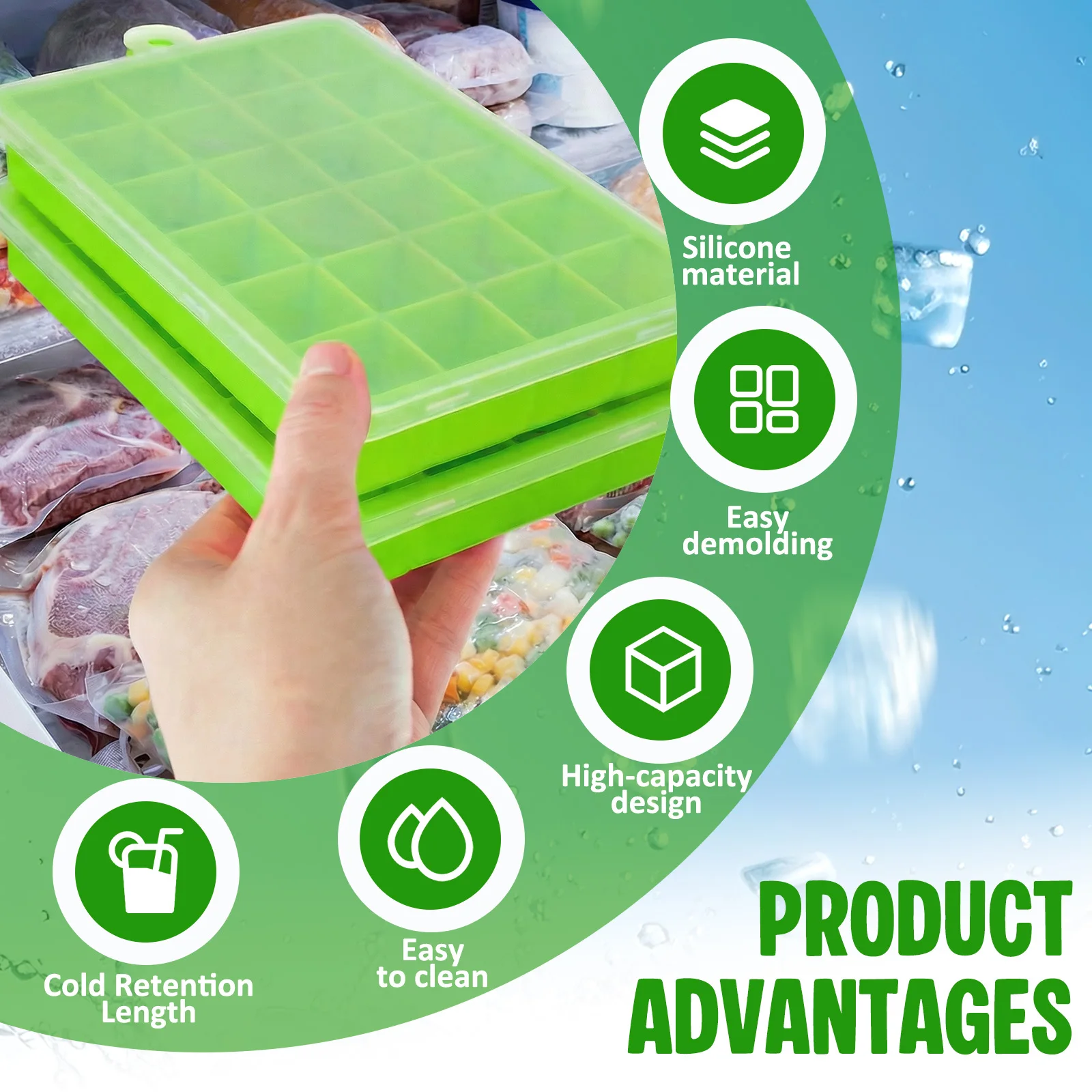 قالب سيليكون لصنع مكعبات الثلج - مراجعة Baby Food Freezer Tray وسعره