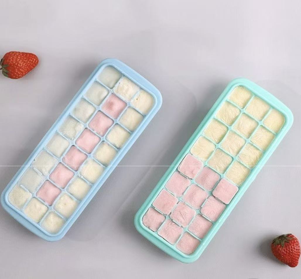 صينية مكعبات الثلج من السيليكو - مراجعة Baby Food Freezer Tray وسعره