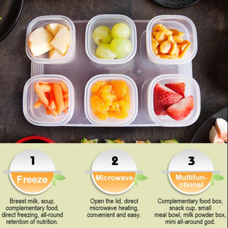 4/6 قطع من حاويات تخزين طعام ا - مراجعة Baby Food Freezer Tray وسعره