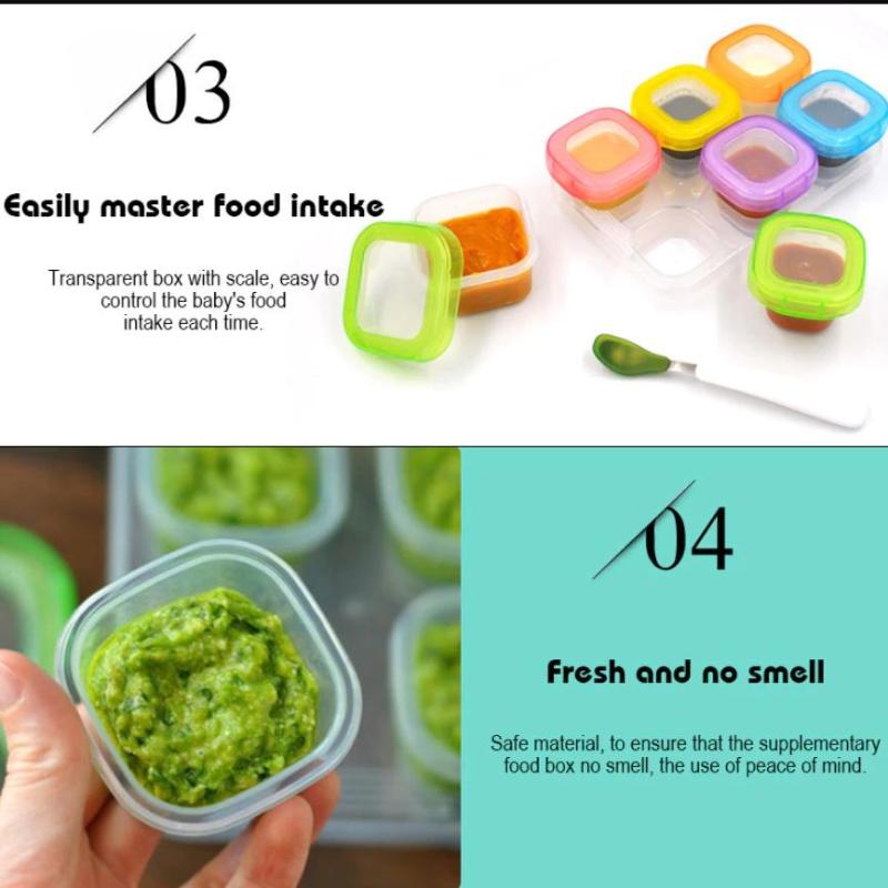4/6 قطع من حاويات تخزين طعام ا - مراجعة Baby Food Freezer Tray وسعره