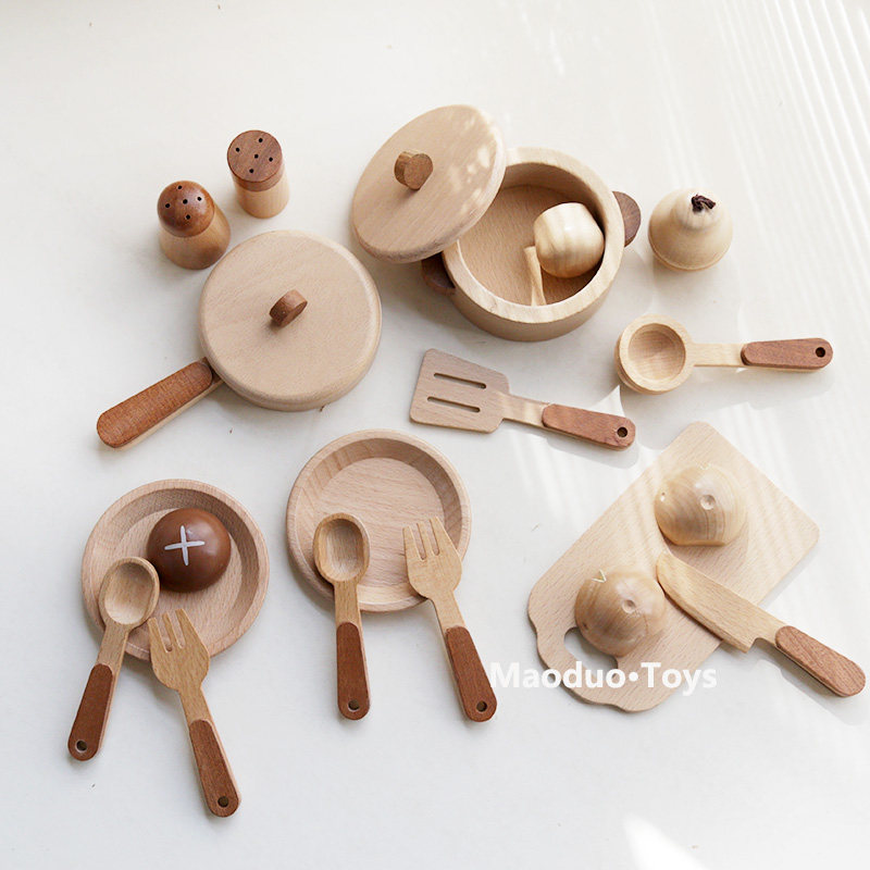 مجموعة ألعاب مطبخ خشبية للأطفا - مراجعة Baby Food Cooking Set وسعره