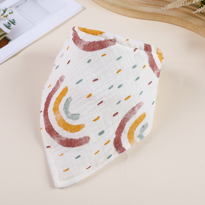 طفل مرايل قطن مثلث منشفة لعاب  - مراجعة Baby Food Apron وسعره