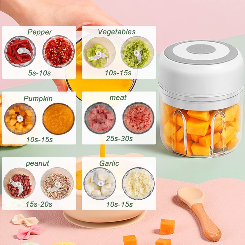 مطحنة ثوم كهربائية 250 مل، مفر - مراجعة Baby Food Masher وسعره