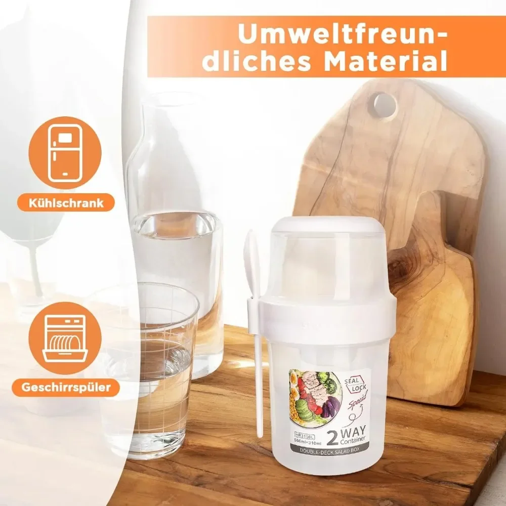 كوب سلطة أكواب الإفطار المحمول - مراجعة Weaning Spoon Set وسعره