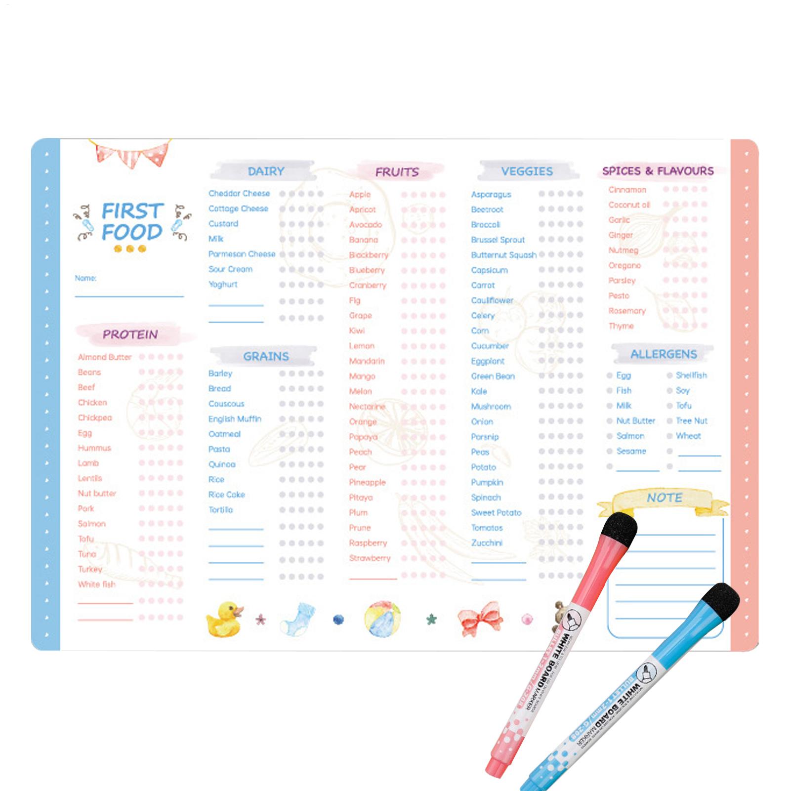 مخطط الأطعمة الأولى للأطفال مغ - مراجعة Baby Food Checklist وسعره