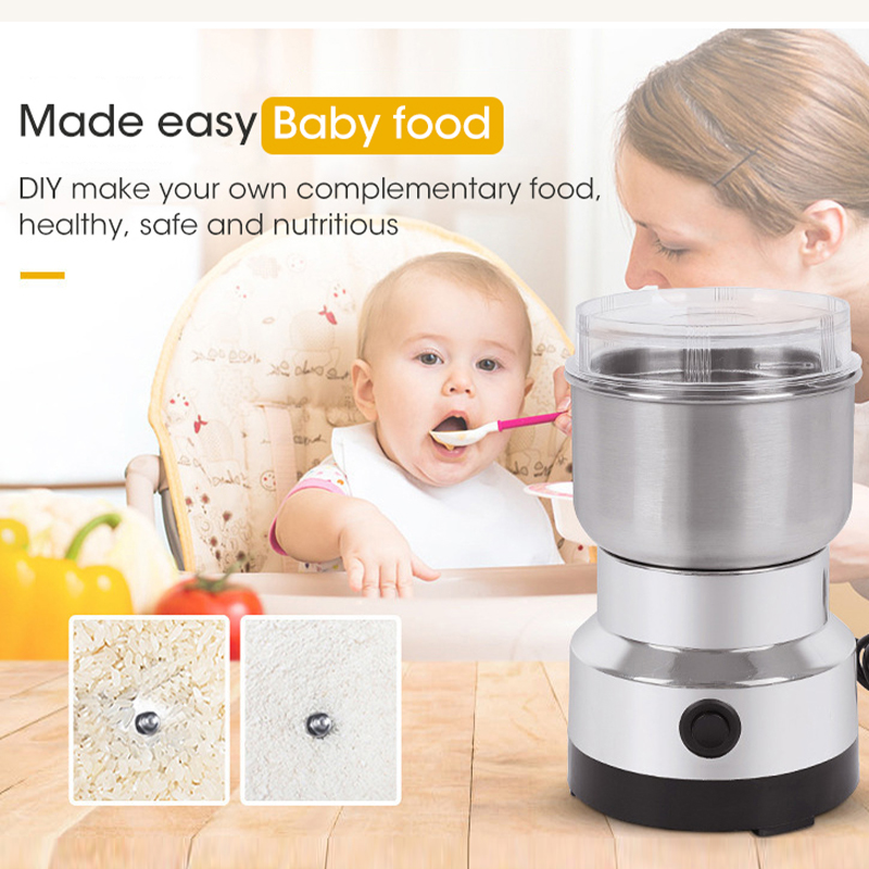 مطحنة كهربائية صغيرة 4 شفرات م - مراجعة Baby Food Masher وسعره